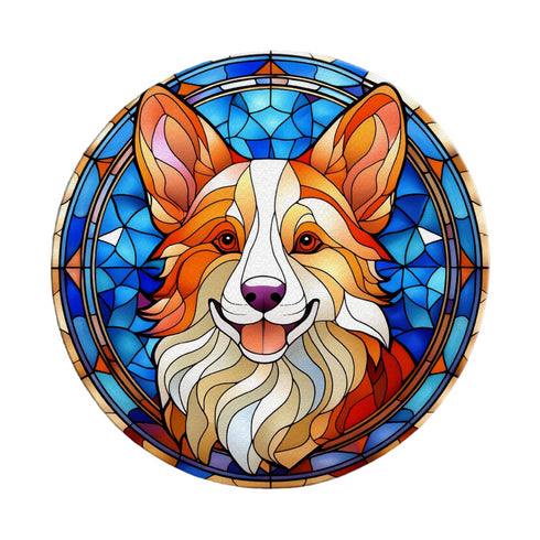Corgi Glass Suncatcher Worktop Saver